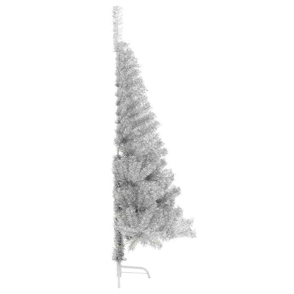 vidaXL Artificial Pre-lit Christmas Tree Silver 180 cm PET