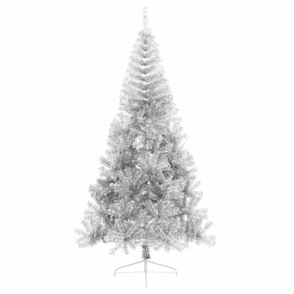 vidaXL Artificial Pre-lit Christmas Tree Silver 210 cm PET