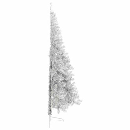 vidaXL Artificial Pre-lit Christmas Tree Silver 240 cm PET