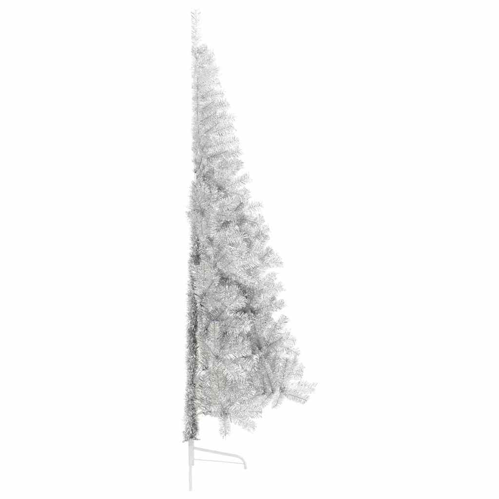 vidaXL Artificial Pre-lit Christmas Tree Silver 240 cm PET