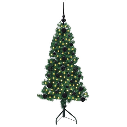 vidaXL Corner Artificial Christmas Tree Green 120 cm PVC and Metal
