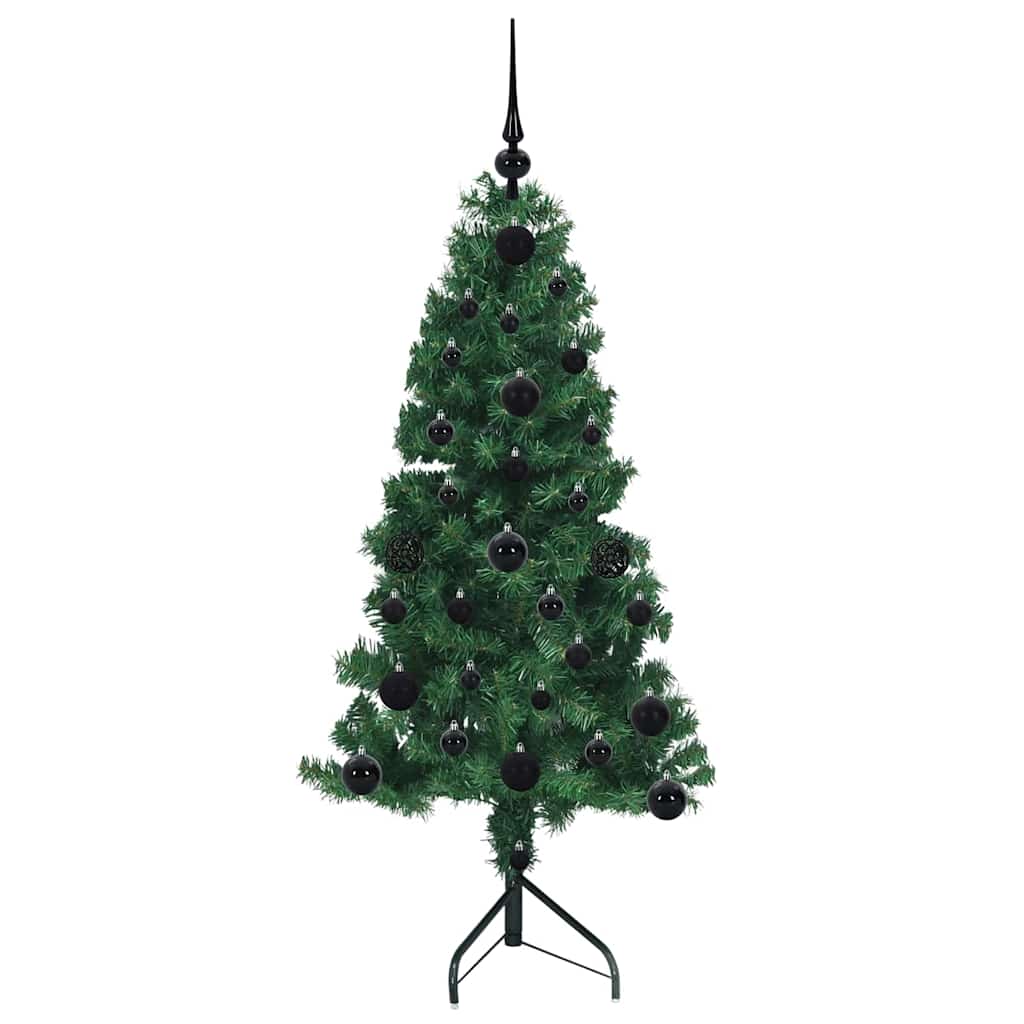 vidaXL Corner Artificial Christmas Tree Green 120 cm PVC and Metal