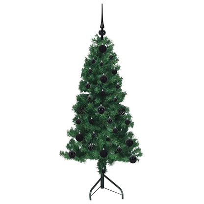 vidaXL Corner Artificial Christmas Tree Green 120 cm PVC and Metal