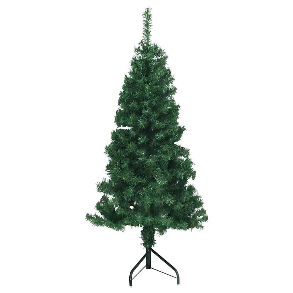 vidaXL Corner Artificial Christmas Tree Green 120 cm PVC and Metal
