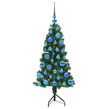 vidaXL Corner Artificial Christmas Tree Green 120 cm PVC and Metal