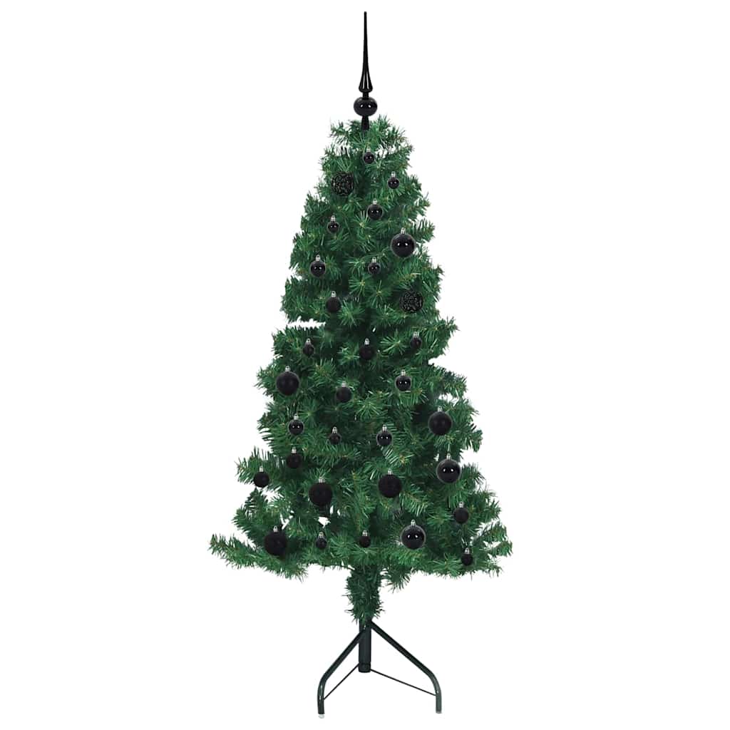 vidaXL Corner Artificial Christmas Tree Green 150 cm PVC and Metal