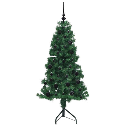 vidaXL Corner Artificial Christmas Tree Green 150 cm PVC and Metal
