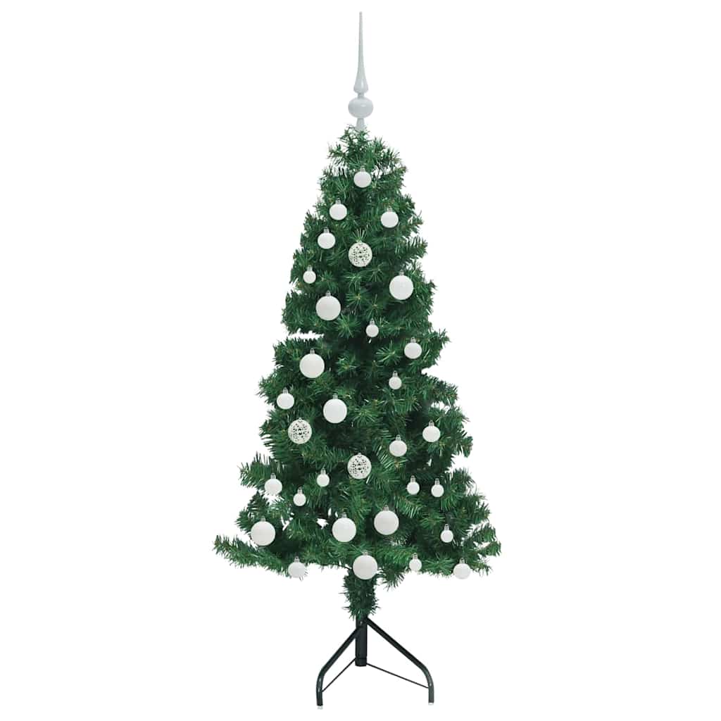vidaXL Corner Artificial Christmas Tree Green 150 cm PVC and Metal