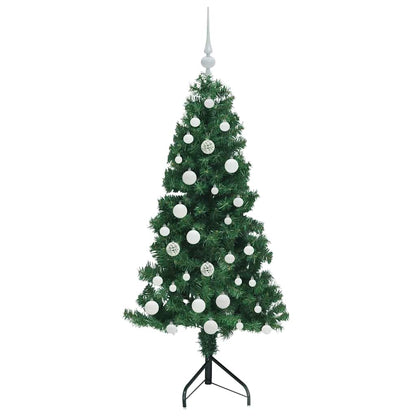 vidaXL Corner Artificial Christmas Tree Green 150 cm PVC and Metal