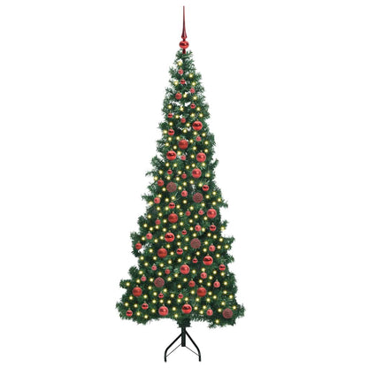 vidaXL Corner Artificial Christmas Tree Green 180 cm PVC and Metal