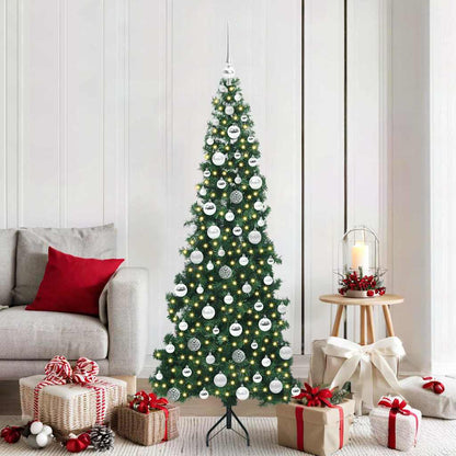 vidaXL Corner Artificial Christmas Tree Green 180 cm PVC and Metal
