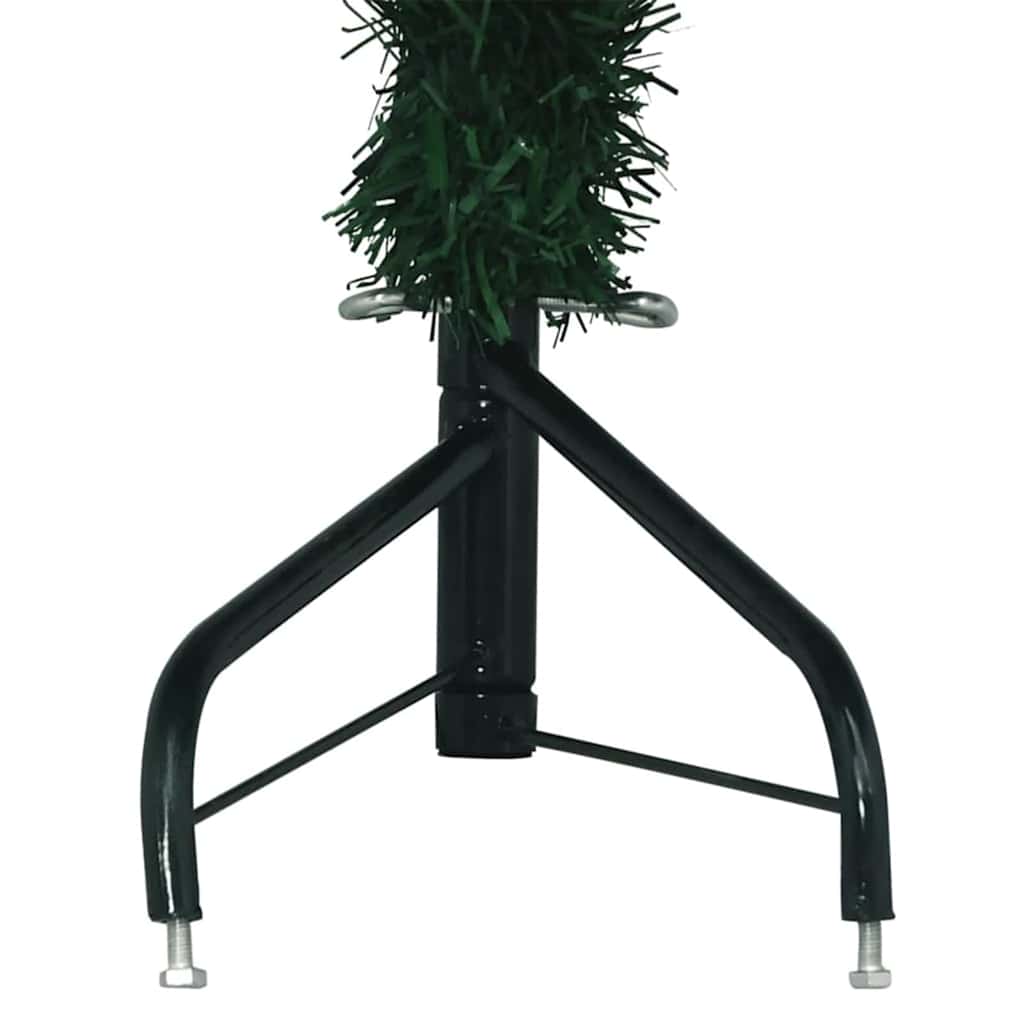 vidaXL Corner Artificial Christmas Tree Green 210 cm PVC and Metal