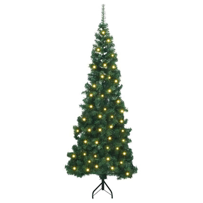 vidaXL Corner Artificial Christmas Tree Green 240 cm PVC and Metal