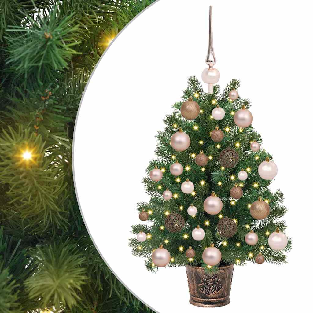 vidaXL Artificial Christmas Tree with 150 LEDs Green 75 cm PE and PVC