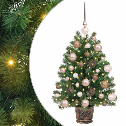 vidaXL Artificial Christmas Tree with 150 LEDs Green 75 cm PE and PVC