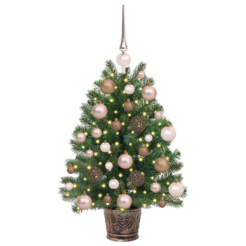 vidaXL Artificial Christmas Tree with 150 LEDs Green 75 cm PE and PVC
