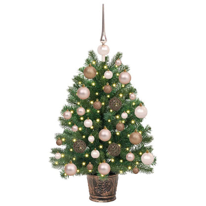 vidaXL Artificial Christmas Tree with 150 LEDs Green 75 cm PE and PVC