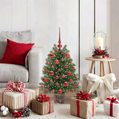 vidaXL Artificial Christmas Tree with 150 LEDs Green 75 cm PE and PVC