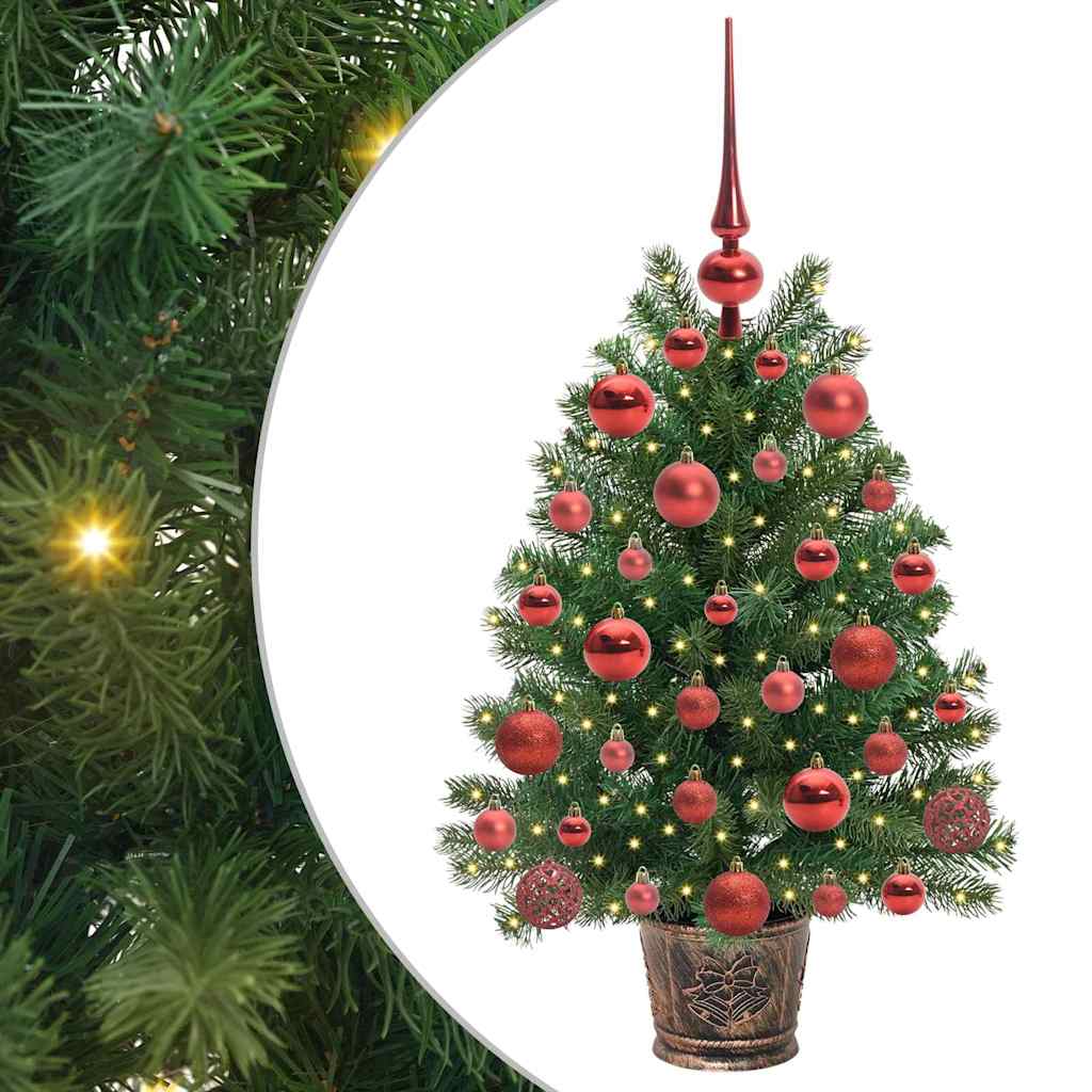 vidaXL Artificial Christmas Tree with 150 LEDs Green 75 cm PE and PVC