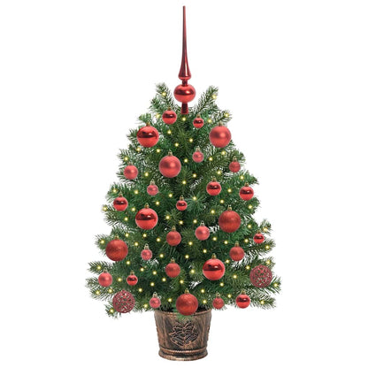 vidaXL Artificial Christmas Tree with 150 LEDs Green 75 cm PE and PVC
