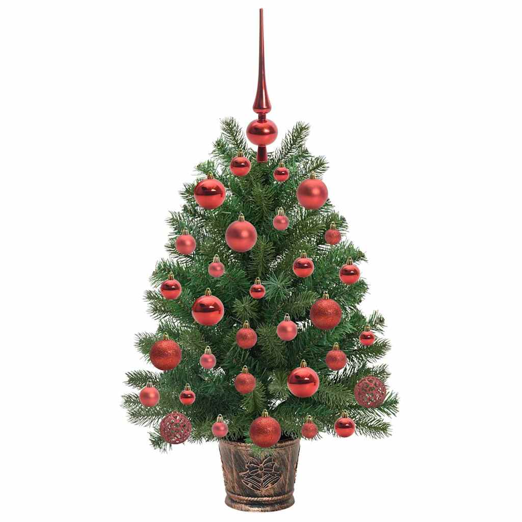 vidaXL Artificial Christmas Tree with 150 LEDs Green 75 cm PE and PVC