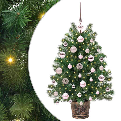 vidaXL Artificial Christmas Tree with 150 LEDs Green 75 cm PE and PVC