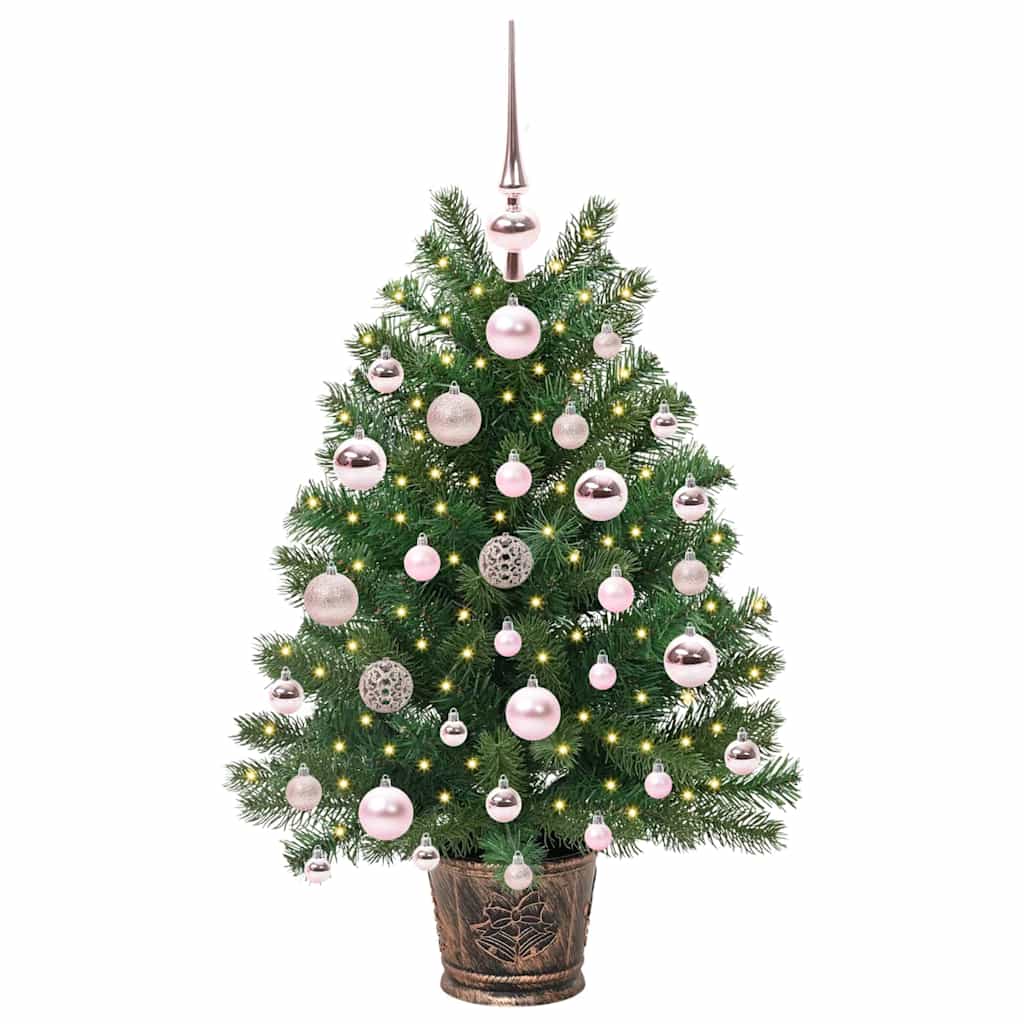 vidaXL Artificial Christmas Tree with 150 LEDs Green 75 cm PE and PVC
