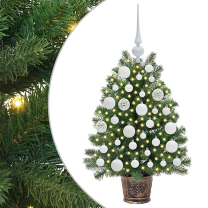 vidaXL Artificial Christmas Tree with 150 LEDs Green 75 cm PE and PVC