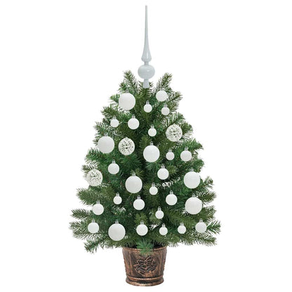 vidaXL Artificial Christmas Tree with 150 LEDs Green 75 cm PE and PVC