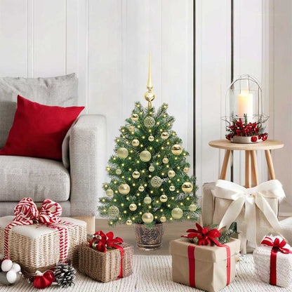 vidaXL Artificial Christmas Tree with 150 LEDs Green 75 cm PE and PVC