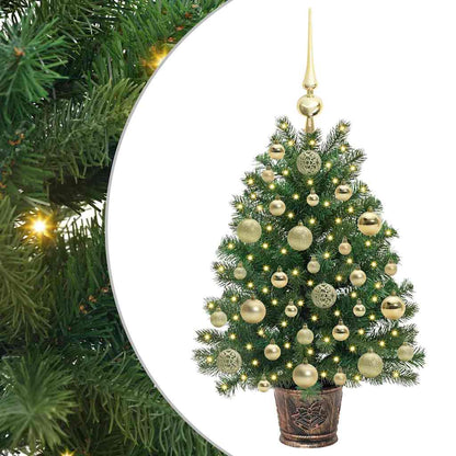 vidaXL Artificial Christmas Tree with 150 LEDs Green 75 cm PE and PVC
