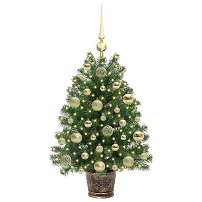 vidaXL Artificial Christmas Tree with 150 LEDs Green 75 cm PE and PVC