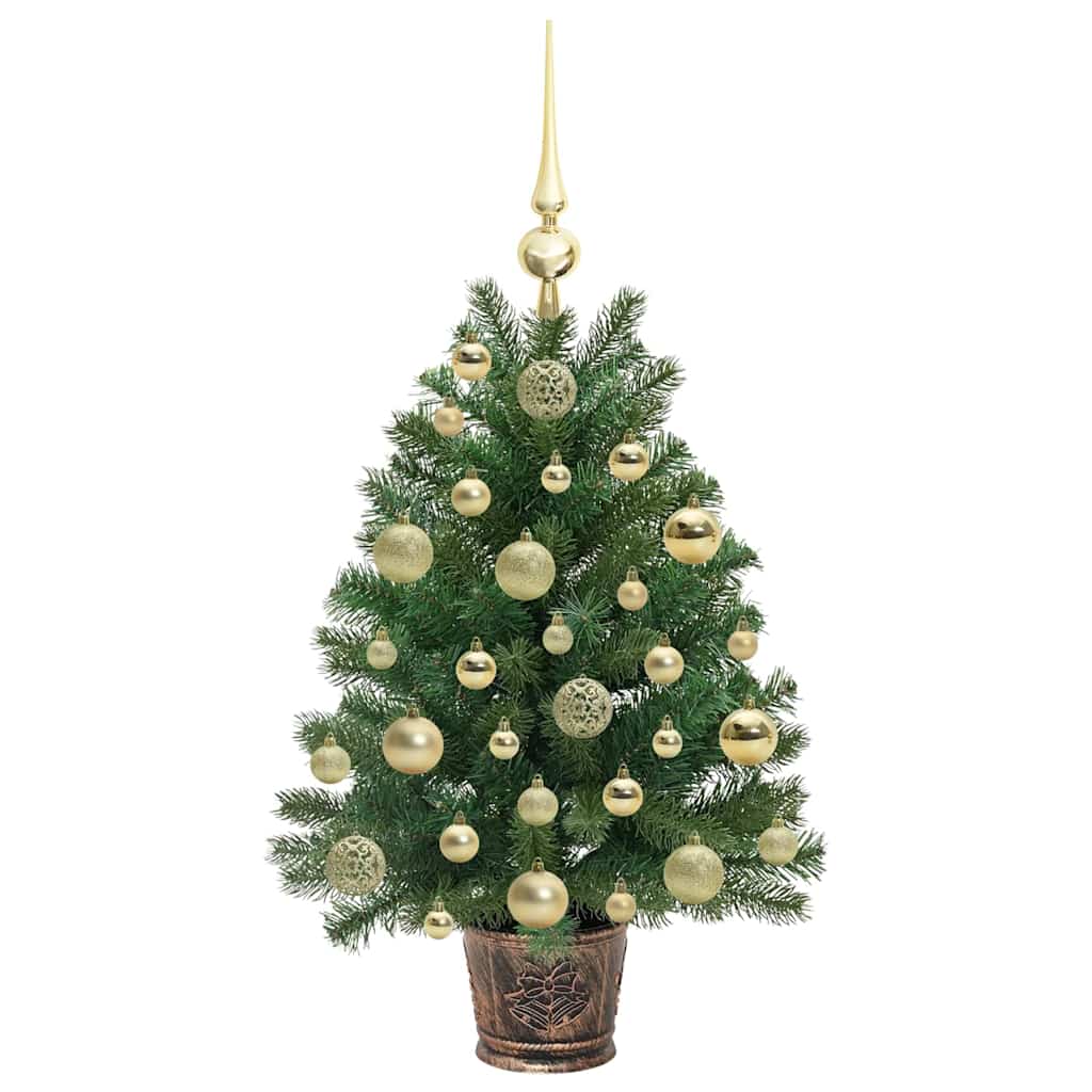 vidaXL Artificial Christmas Tree with 150 LEDs Green 75 cm PE and PVC