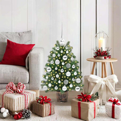 vidaXL Artificial Christmas Tree with 150 LEDs Green 75 cm PE and PVC