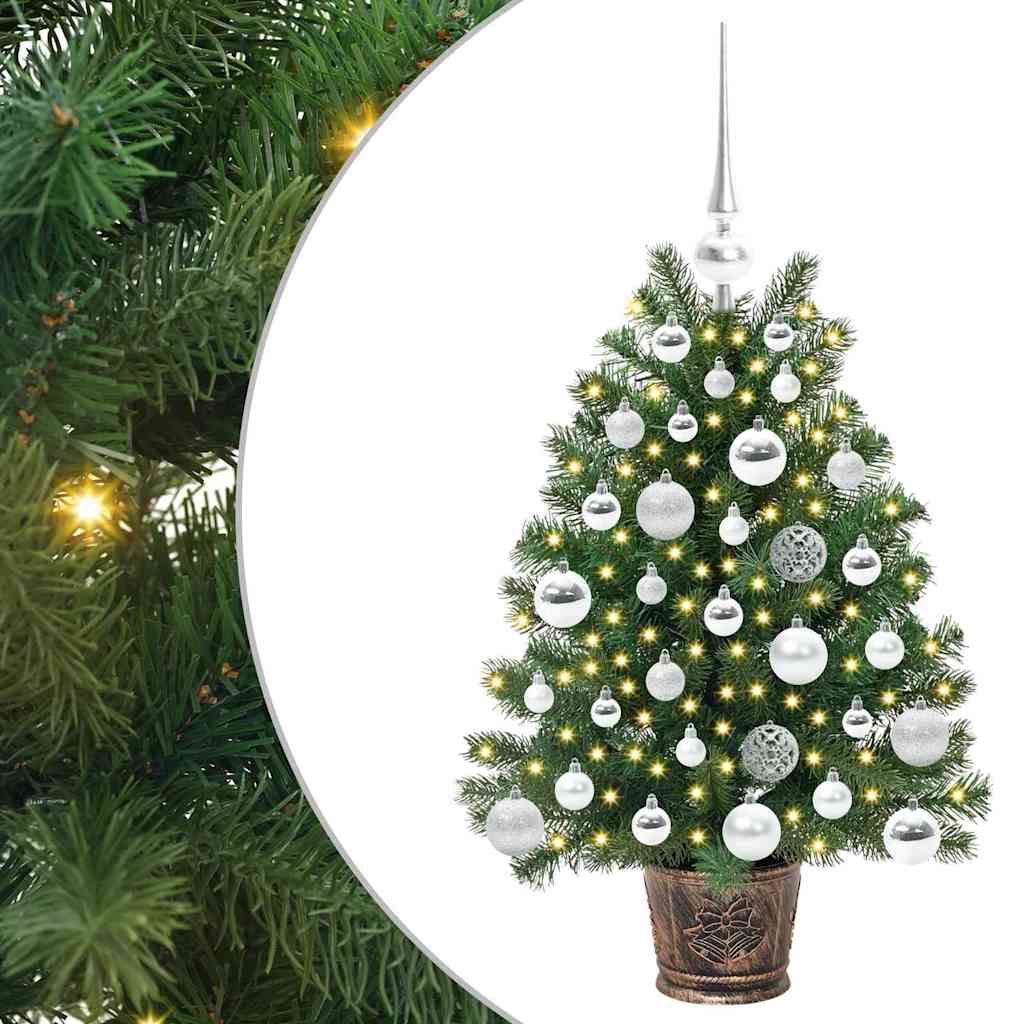 vidaXL Artificial Christmas Tree with 150 LEDs Green 75 cm PE and PVC