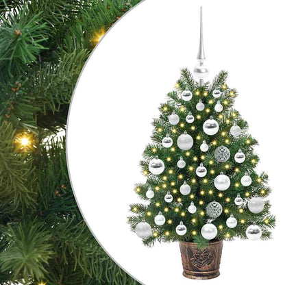 vidaXL Artificial Christmas Tree with 150 LEDs Green 75 cm PE and PVC