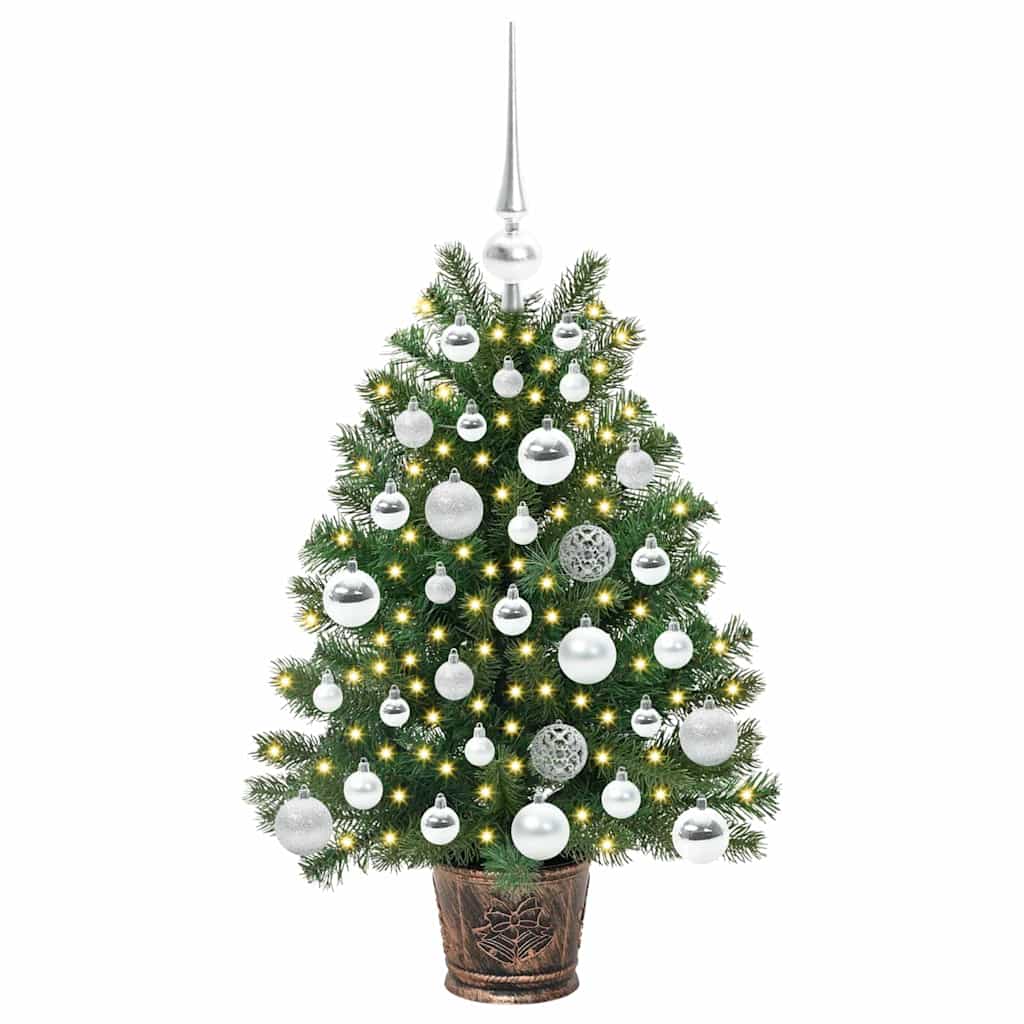 vidaXL Artificial Christmas Tree with 150 LEDs Green 75 cm PE and PVC