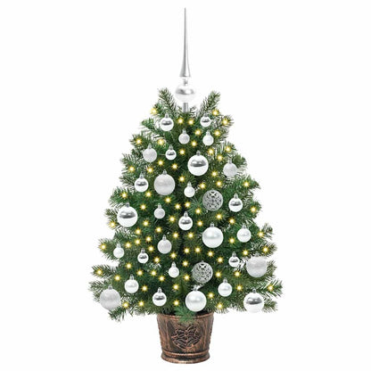 vidaXL Artificial Christmas Tree with 150 LEDs Green 75 cm PE and PVC