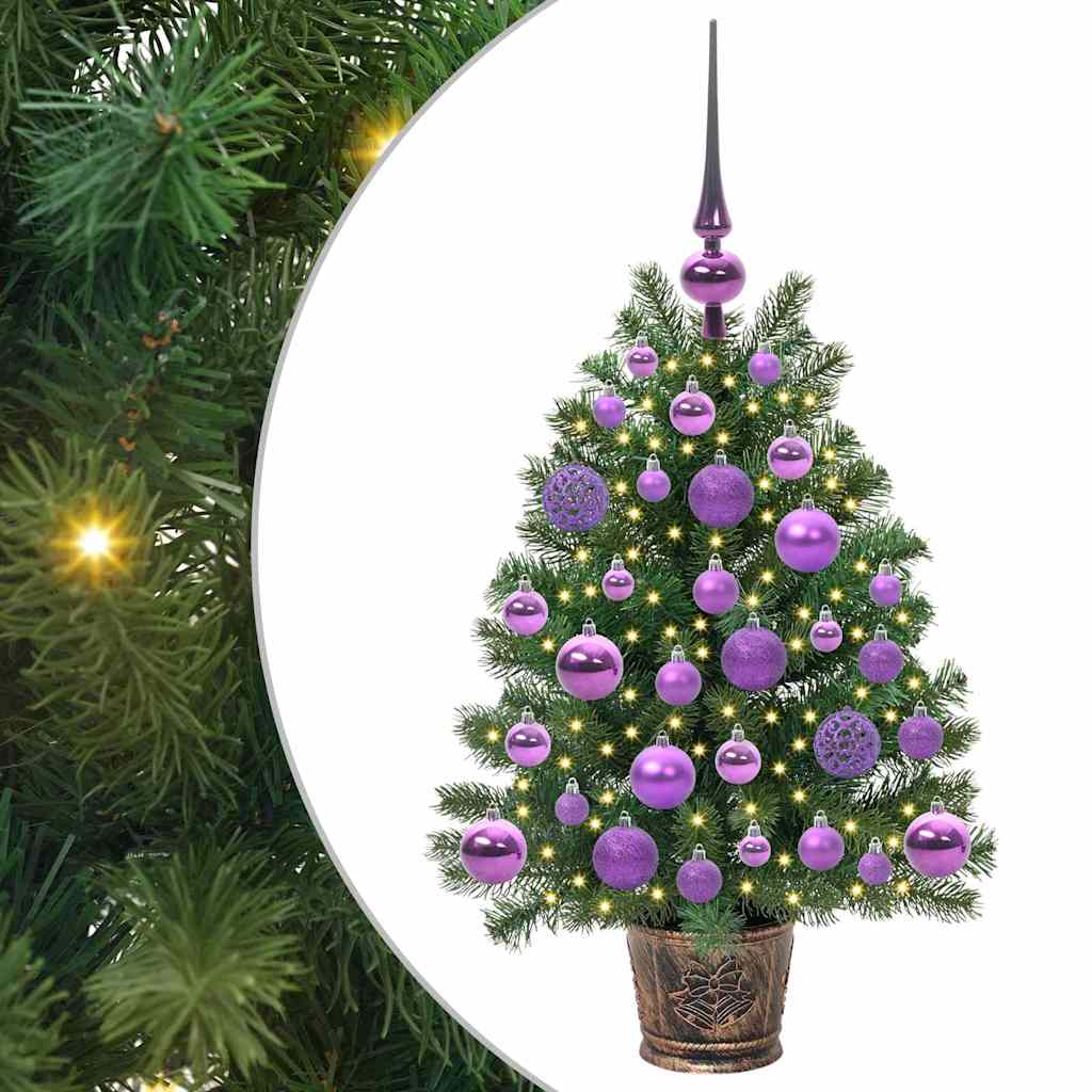 vidaXL Artificial Christmas Tree with 150 LEDs Green 75 cm PE and PVC