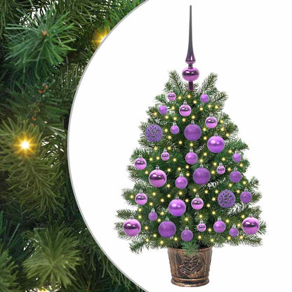 vidaXL Artificial Christmas Tree with 150 LEDs Green 75 cm PE and PVC