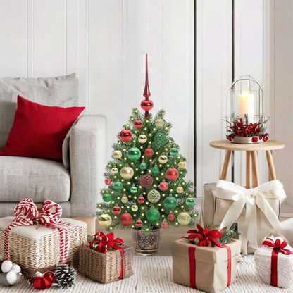 vidaXL Artificial Christmas Tree with 150 LEDs Green 75 cm PE and PVC