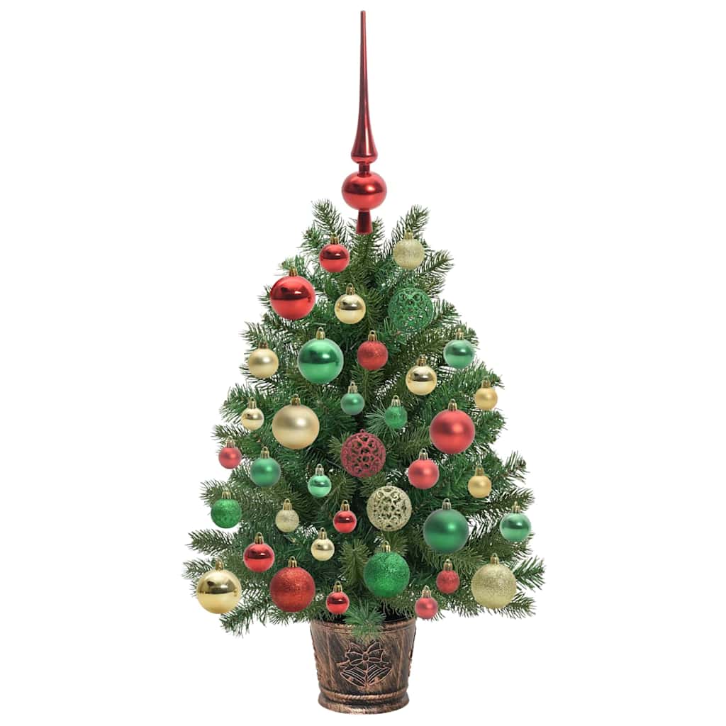 vidaXL Artificial Christmas Tree with 150 LEDs Green 75 cm PE and PVC