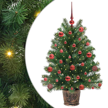 vidaXL Artificial Christmas Tree with 150 LEDs Green 95 cm PE and PVC