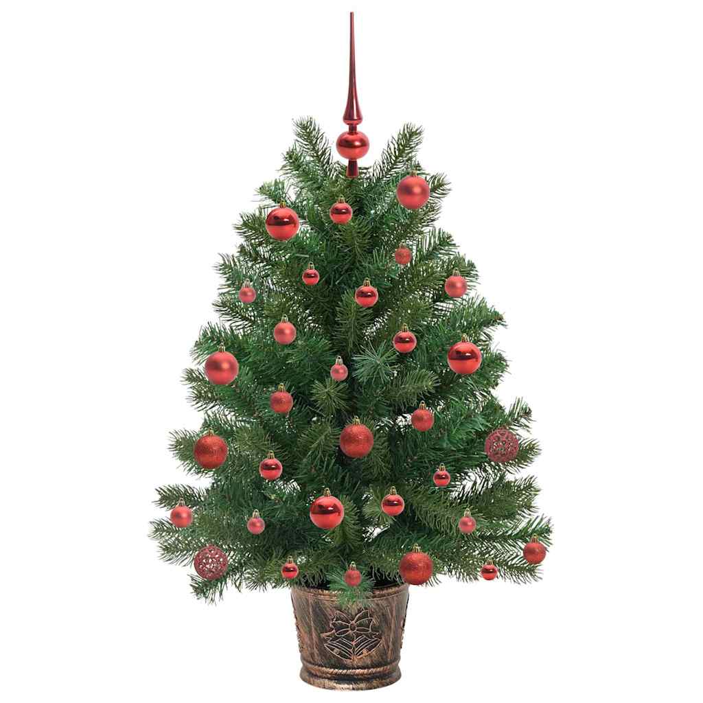 vidaXL Artificial Christmas Tree with 150 LEDs Green 95 cm PE and PVC