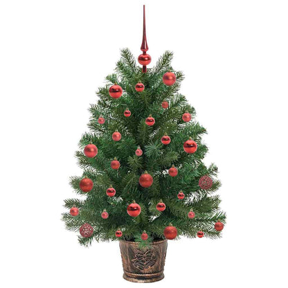 vidaXL Artificial Christmas Tree with 150 LEDs Green 95 cm PE and PVC