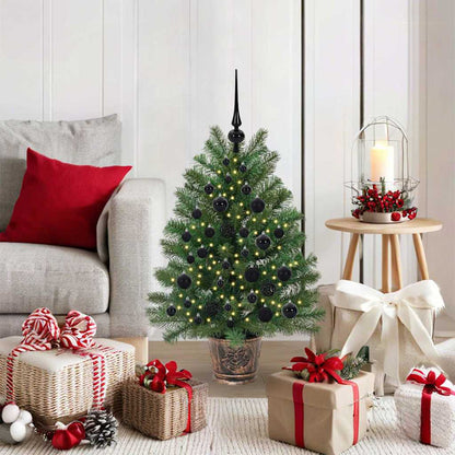 vidaXL Artificial Christmas Tree with 150 LEDs Green 95 cm PE and PVC