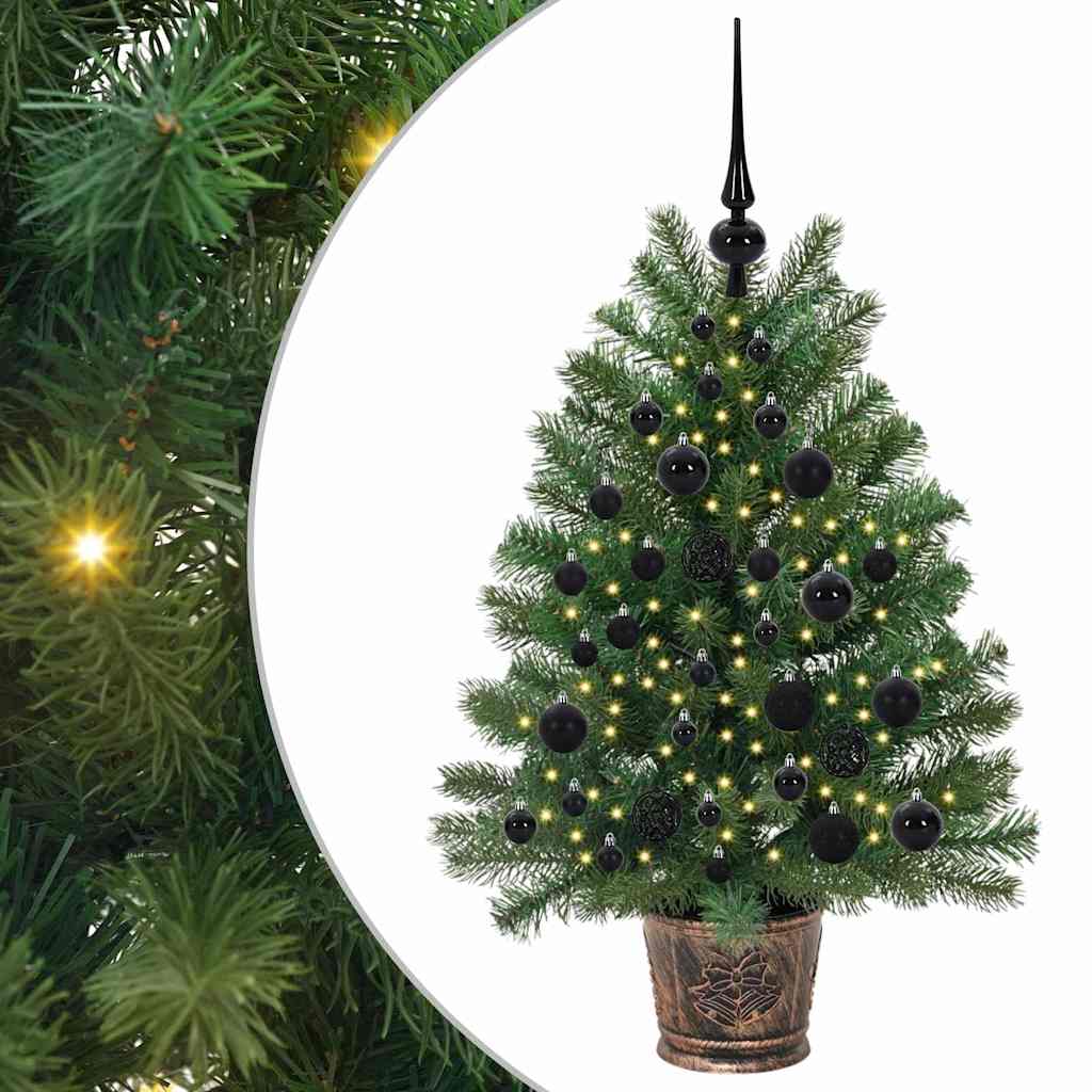 vidaXL Artificial Christmas Tree with 150 LEDs Green 95 cm PE and PVC