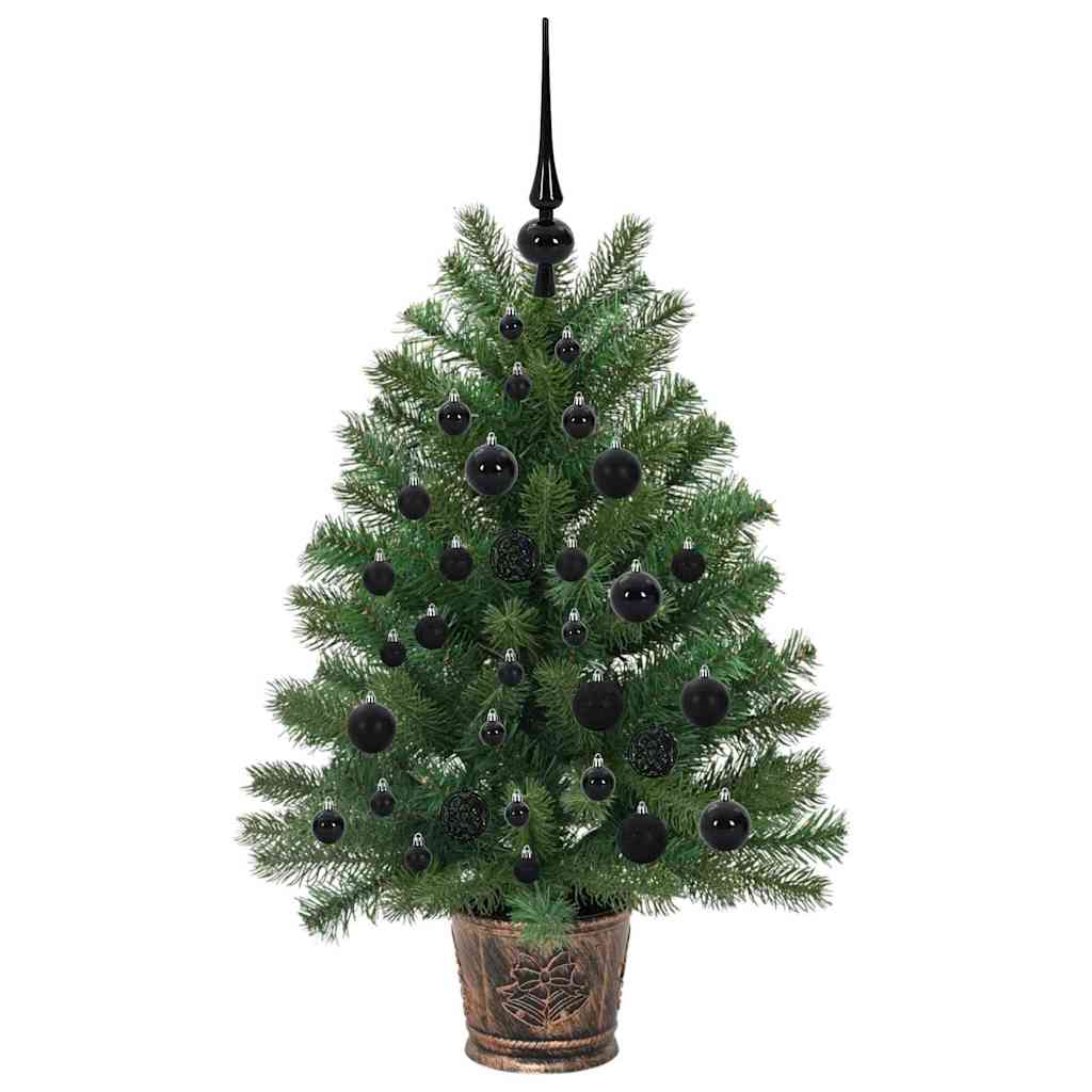 vidaXL Artificial Christmas Tree with 150 LEDs Green 95 cm PE and PVC