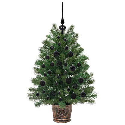 vidaXL Artificial Christmas Tree with 150 LEDs Green 95 cm PE and PVC