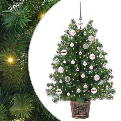 vidaXL Artificial Christmas Tree with 150 LEDs Green 95 cm PE and PVC